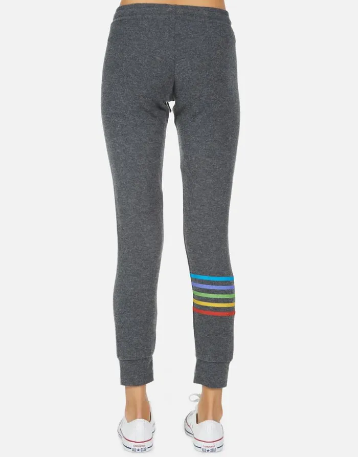 Kizzy Bone Diamond Heather Black Women Lauren Moshi Long Sweatpants