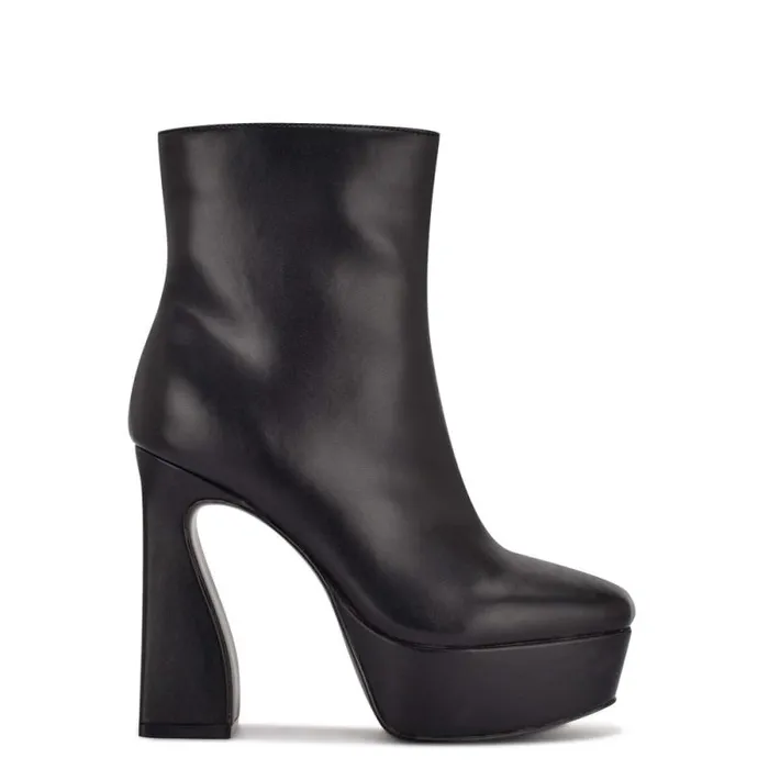 Klinda Platform Booties Black Women Nine West Heels