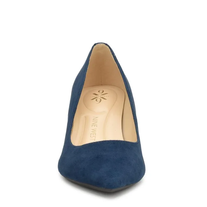 Kuna 92159 Pointy Toe Pumps French Navy Suede Women Nine West Heels Kuna 92159 Pointy Toe Pumps French Navy Suede Women Nine West Heels