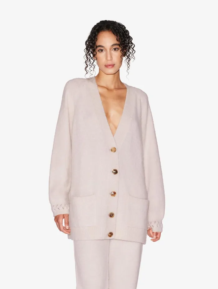 La Perla Alpaca Blend Cardigan In Powder Pink Women Loungewear