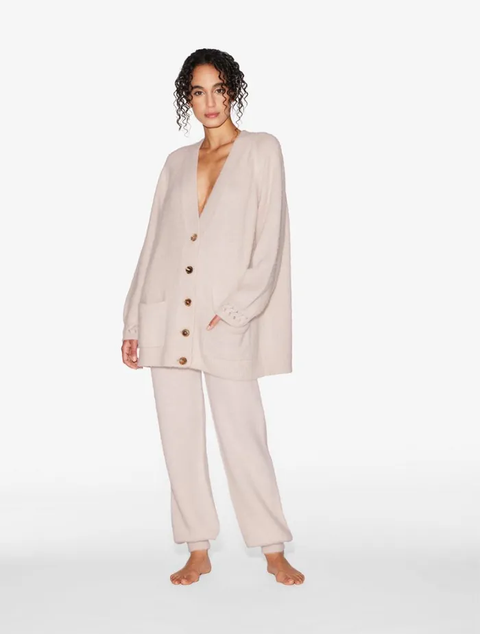 La Perla Alpaca Blend Cardigan In Powder Pink Women Loungewear