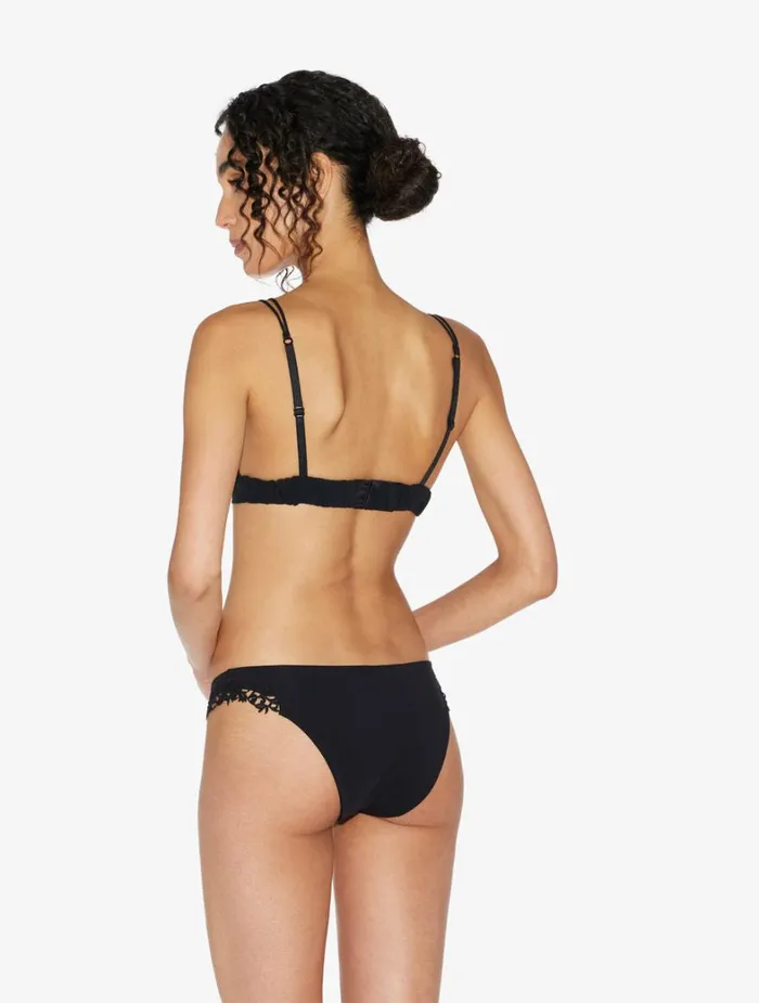 La Perla Black Triangle Bra With Macram Women Triangle