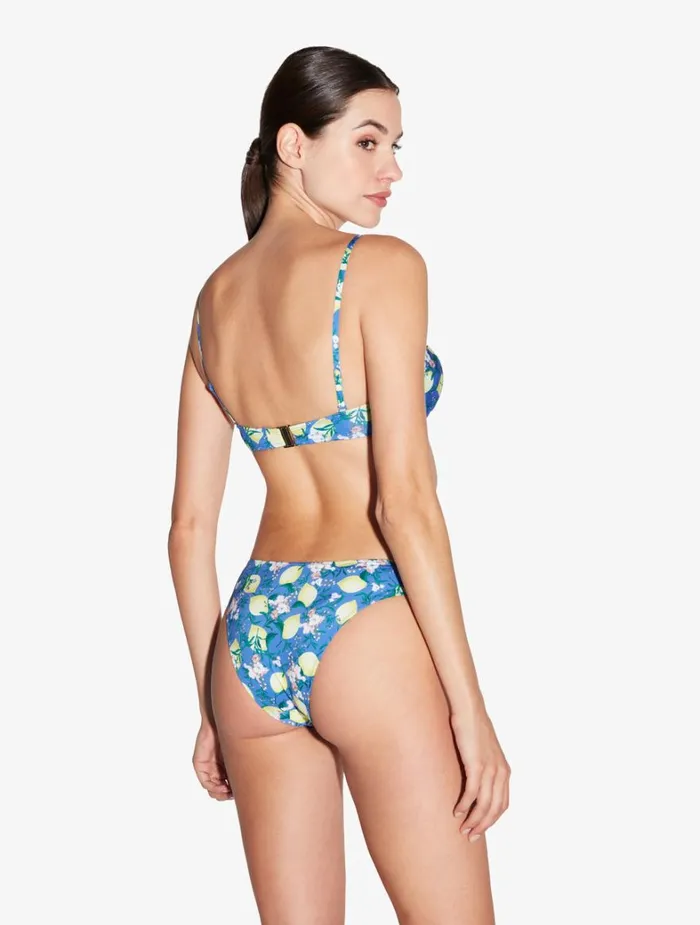 La Perla Blue Printed Bandeau Bikini Top Women Bikinis