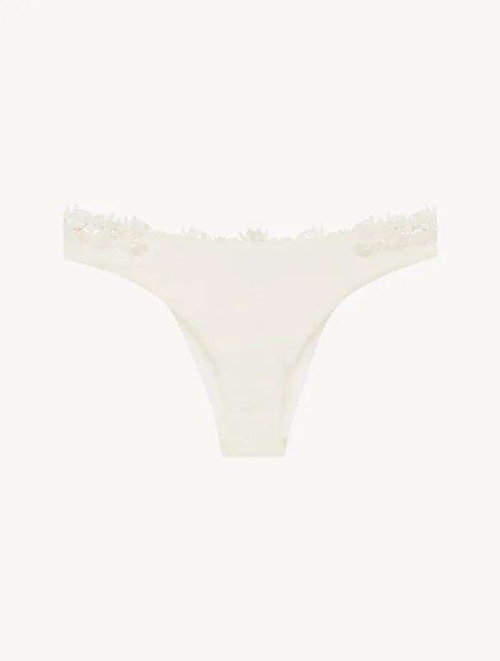 La Perla Brazilian Lycra Panties In OffWhite With Macrame Women Brazilian