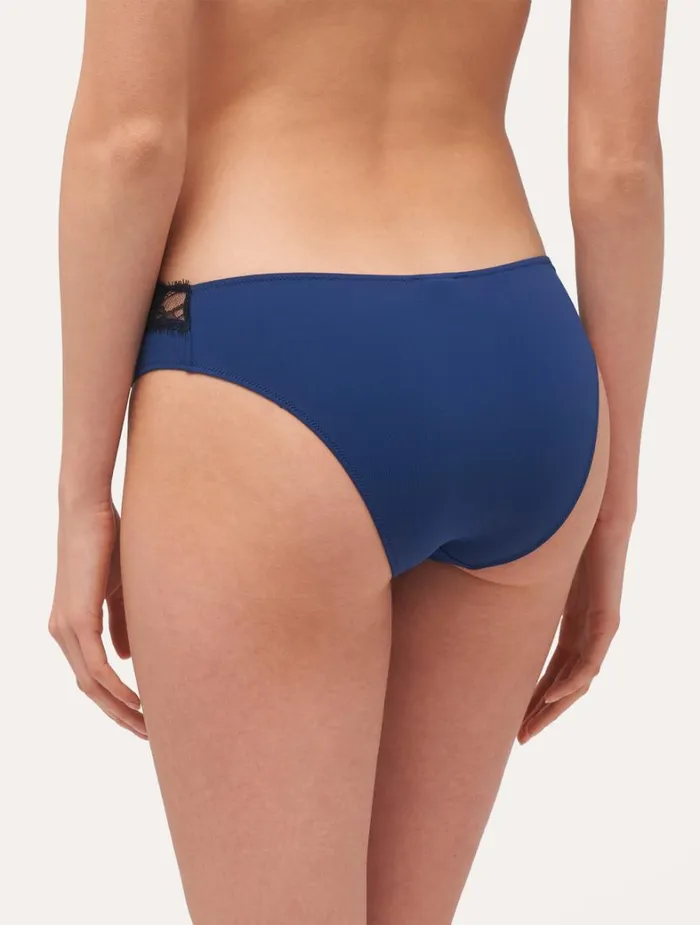 La Perla Luxury Lace MidRise Panties In Blue And Grey Women Midrise