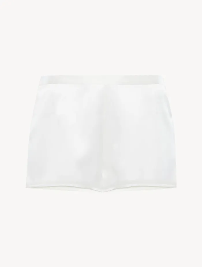 La Perla Luxury Silk Pajama Shorts In White Women Pajamas