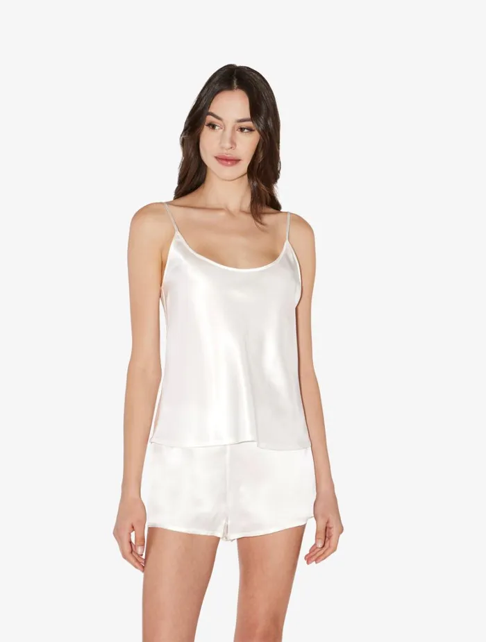 La Perla Luxury Silk Pajama Shorts In White Women Pajamas
