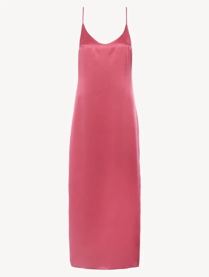 La Perla Silk Long Slip Dress In Wild Orchid Women Slips and Dresses