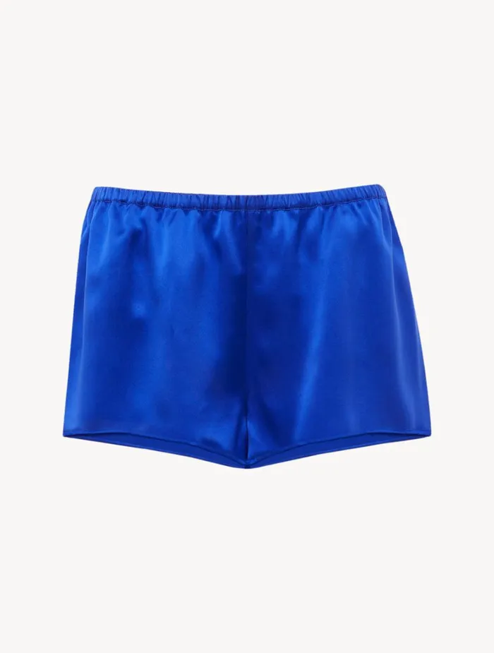La Perla Silk Sleep Shorts In Electric Blue Women Pajamas