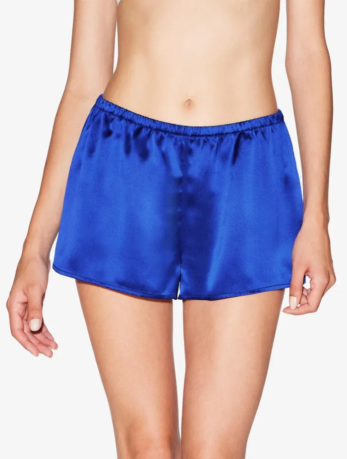La Perla Silk Sleep Shorts In Electric Blue Women Pajamas