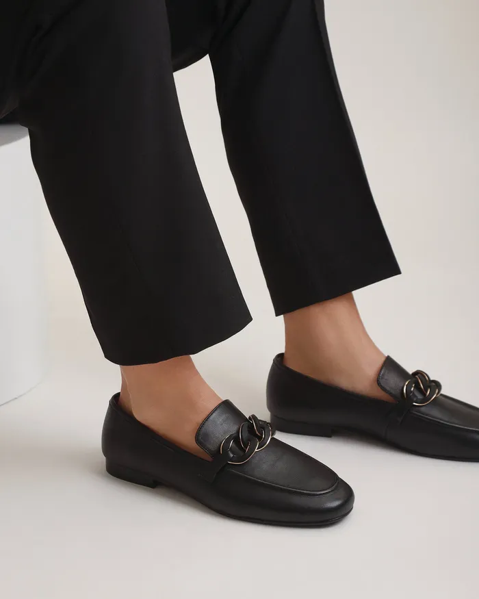 LACE UP and LOAFERS Women jomercer Easton loafers black leather LACE UP and LOAFERS Women jomercer Easton loafers black leather