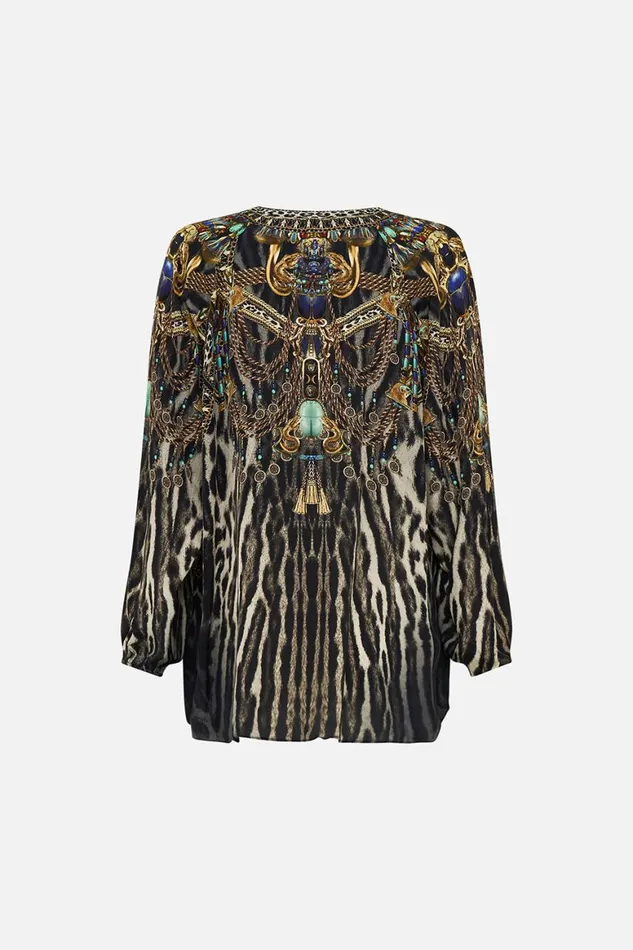 LACE UP BLOUSE CAT WORSHIP Cat Worship Womens Camilla Blouses and Shirts