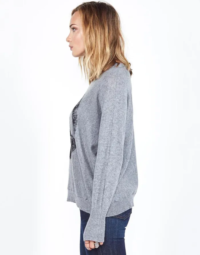 Ladona Vintage Peace Charcoal Women Lauren Moshi Sweaters and Knits