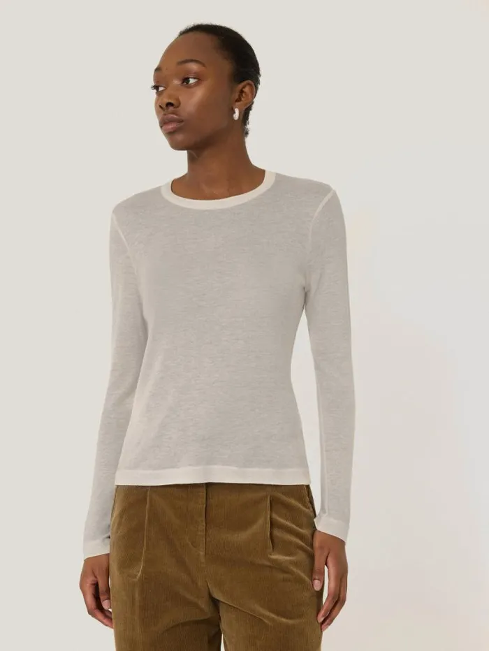 Layered 2in1 Top Cream Women Jigsaw Shirts and Tops