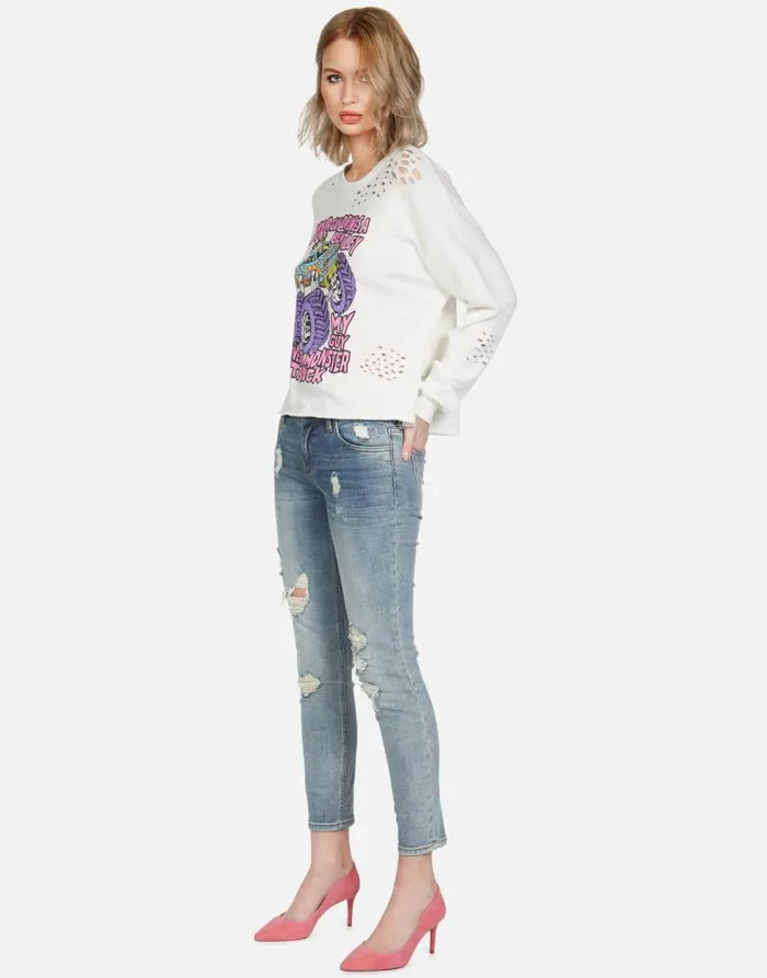Lee Monster Truck Milk Women Lauren Moshi Long Sleeve