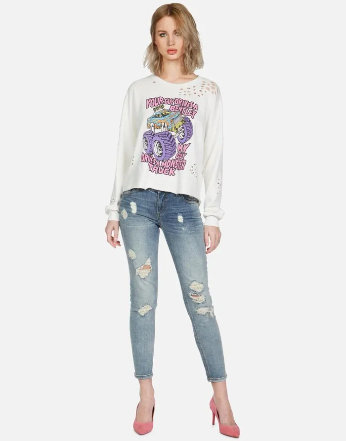 Lee Monster Truck Milk Women Lauren Moshi Long Sleeve