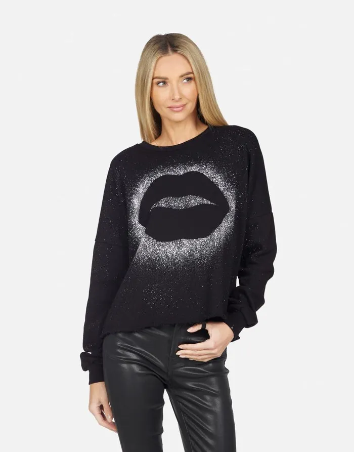Lee Splatter Kiss Black Women Lauren Moshi Long Sleeve