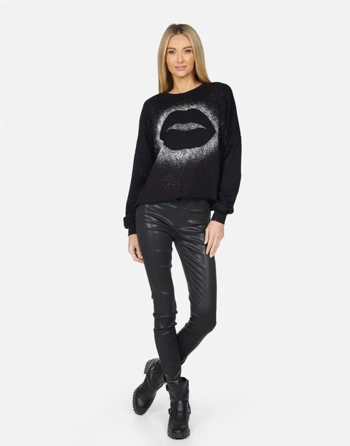 Lee Splatter Kiss Black Women Lauren Moshi Long Sleeve