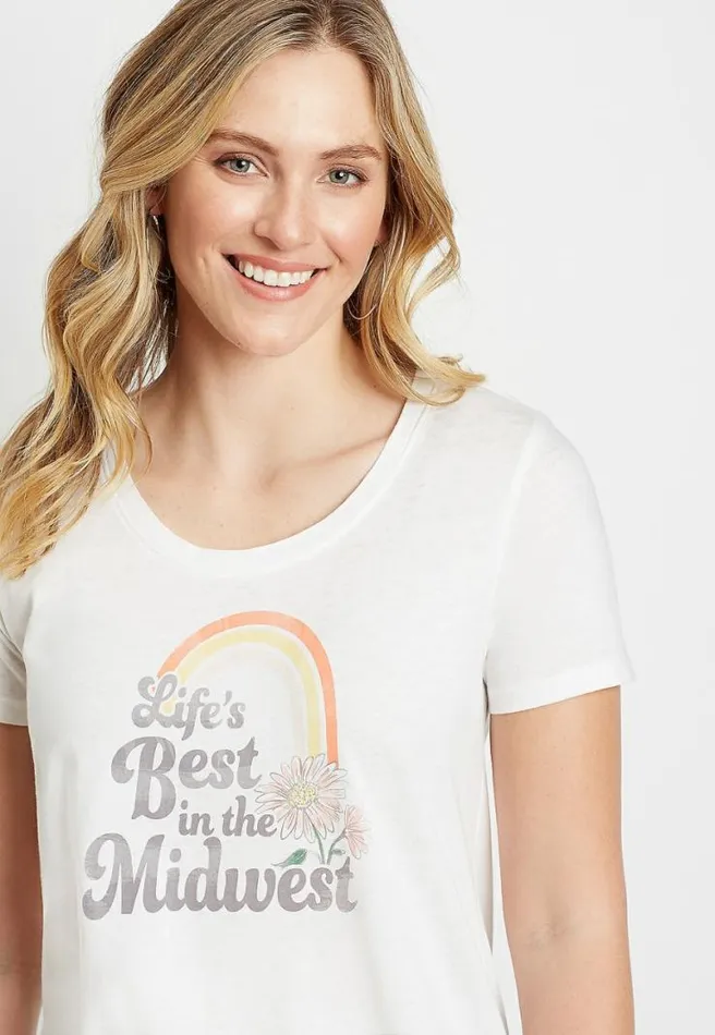 Life039S Best In The Midwest Graphic Tee Women Maurices Tops