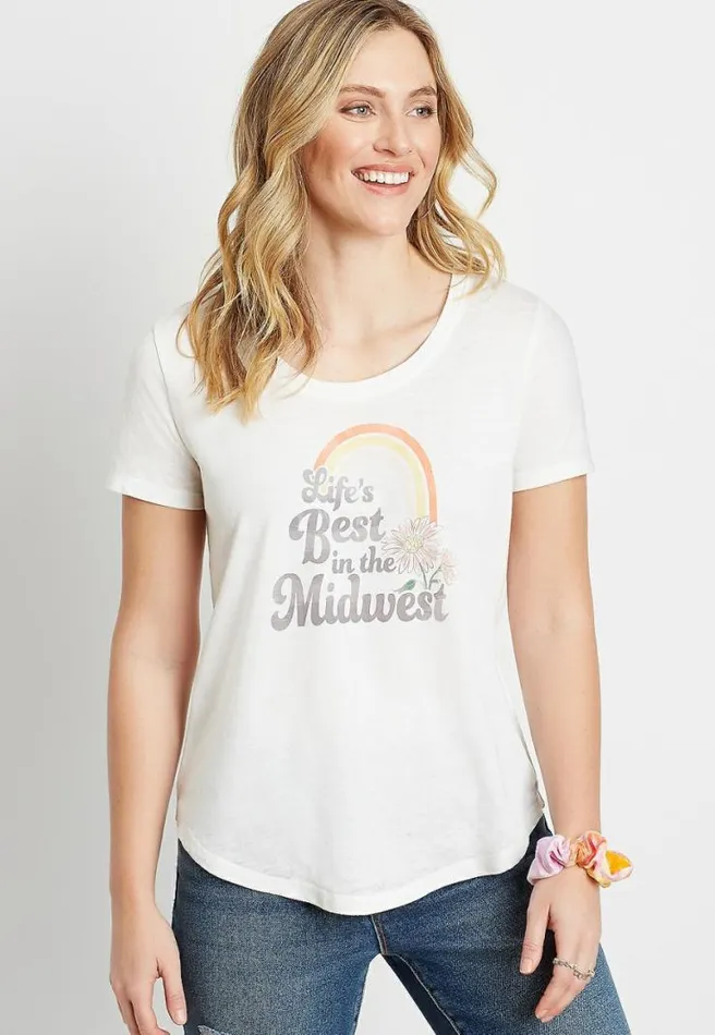 Life039S Best In The Midwest Graphic Tee Women Maurices Tops