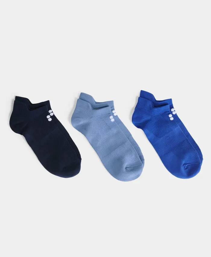 Lightweight Trainer Socks 3 Pack Hour Blue Women Socks Sweaty Betty
