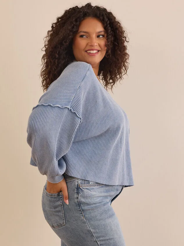 Lilia Cropped Thermal Shockingpink Women Altar039d State Tops Lilia Cropped Thermal Shockingpink Women Altar039d State Tops