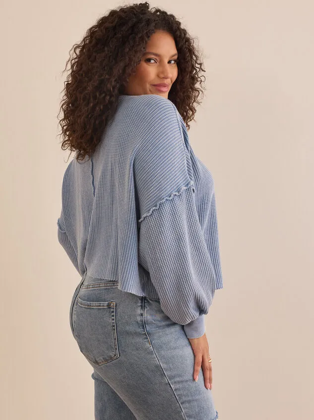 Lilia Cropped Thermal Shockingpink Women Altar039d State Tops Lilia Cropped Thermal Shockingpink Women Altar039d State Tops