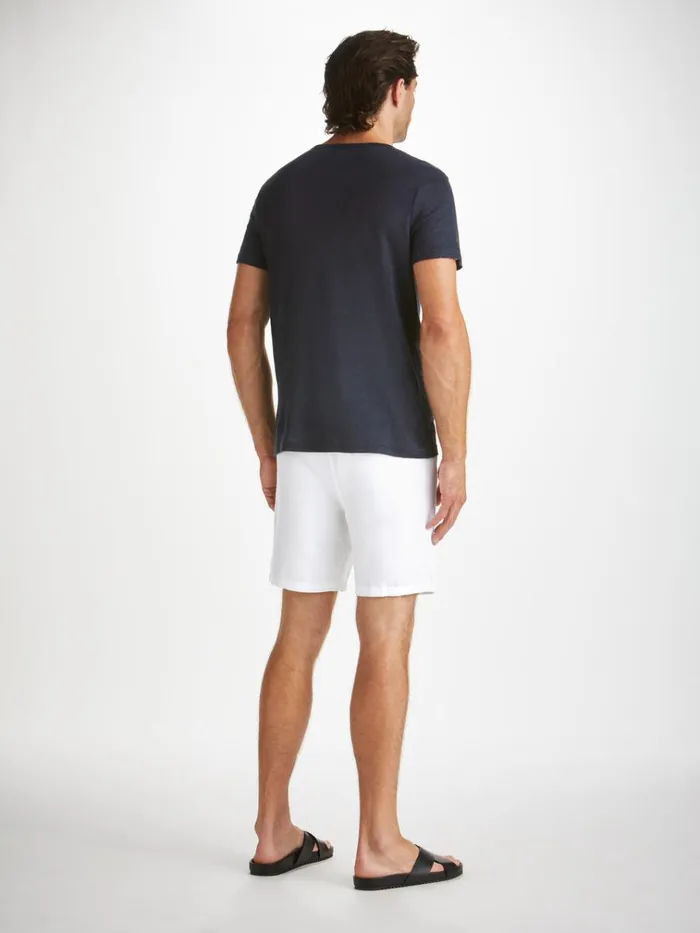 Linen Shorts Men Derek Rose Shorts Sydney Linen White