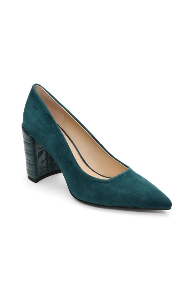 Liverpool Los Angeles Heels BOULEVARD ICON BLOCK PUMP Dark Forest 8211 Womens