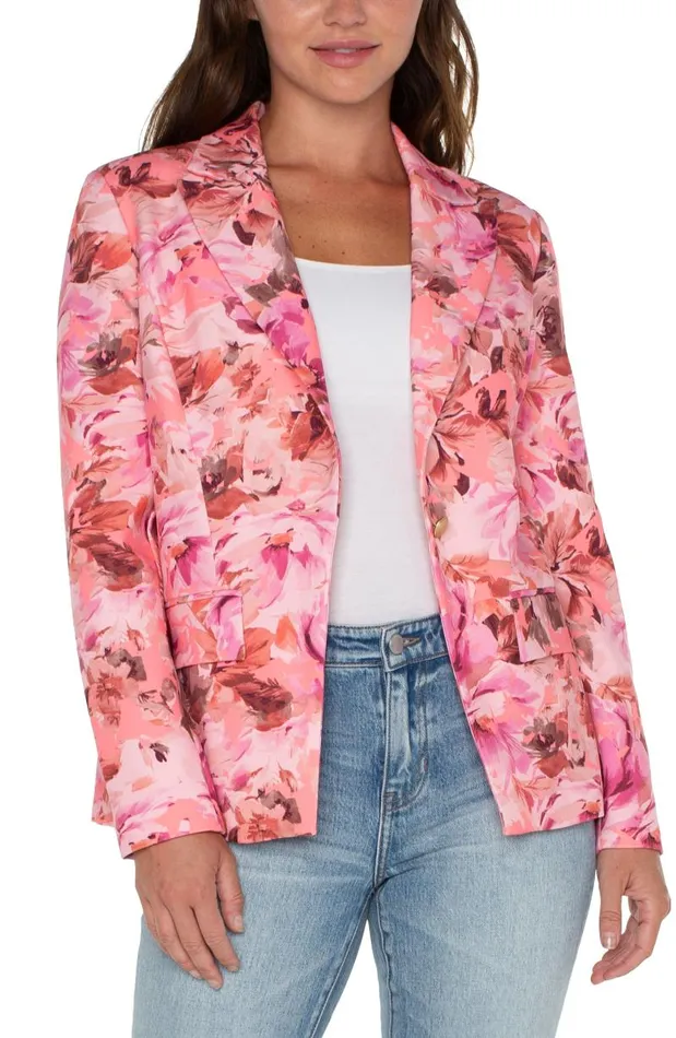 Liverpool Los Angeles Jackets NOTCH COLLAR BLAZER Pink Punch Rose 8211 Womens