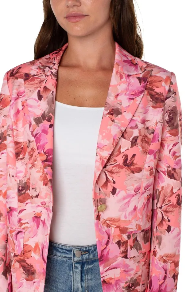 Liverpool Los Angeles Jackets NOTCH COLLAR BLAZER Pink Punch Rose 8211 Womens