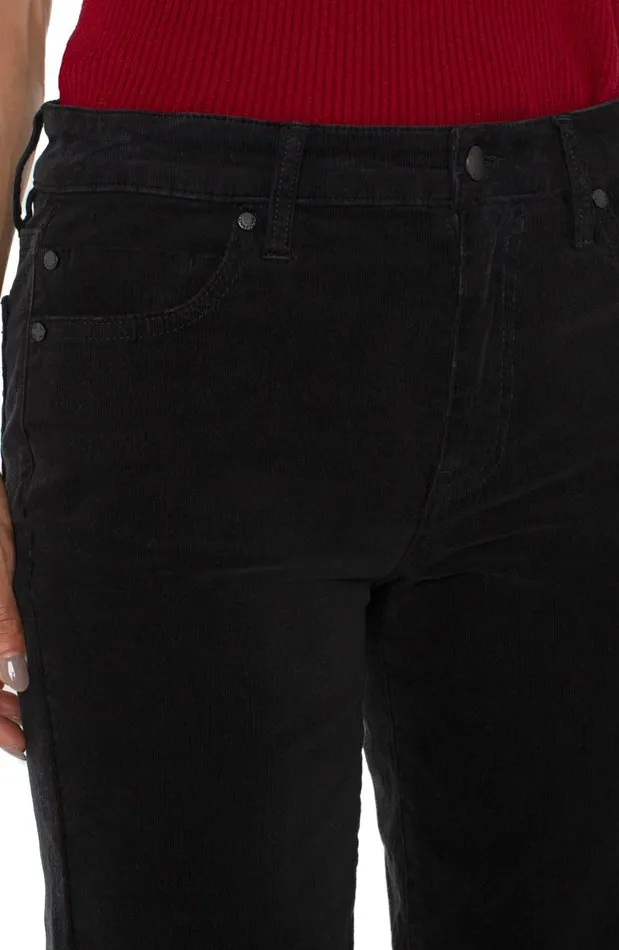 Liverpool Los Angeles Jeans MARLEY GIRLFRIEND CUFFED CORDUROY Onyx 8211 Womens