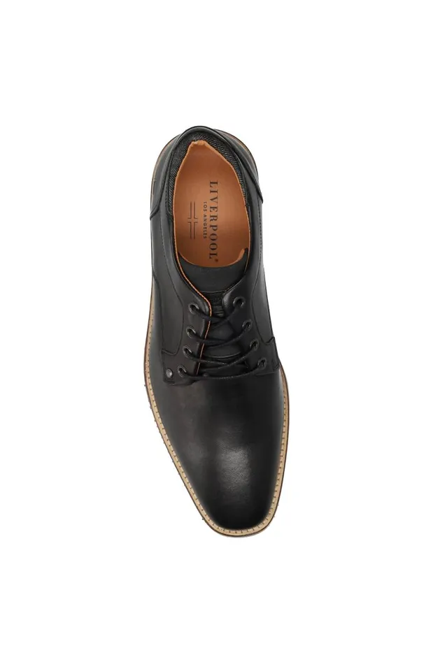Liverpool Los Angeles Oxfords DESK BURNISHED LEATHER OXFORD SHOE Black 8211 Mens
