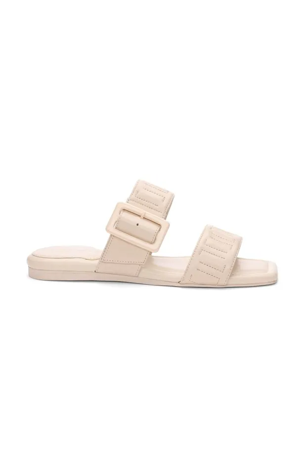 Liverpool Los Angeles Sandals DOWNTOWN LOGO STITCH SANDAL Ecru 8211 Womens