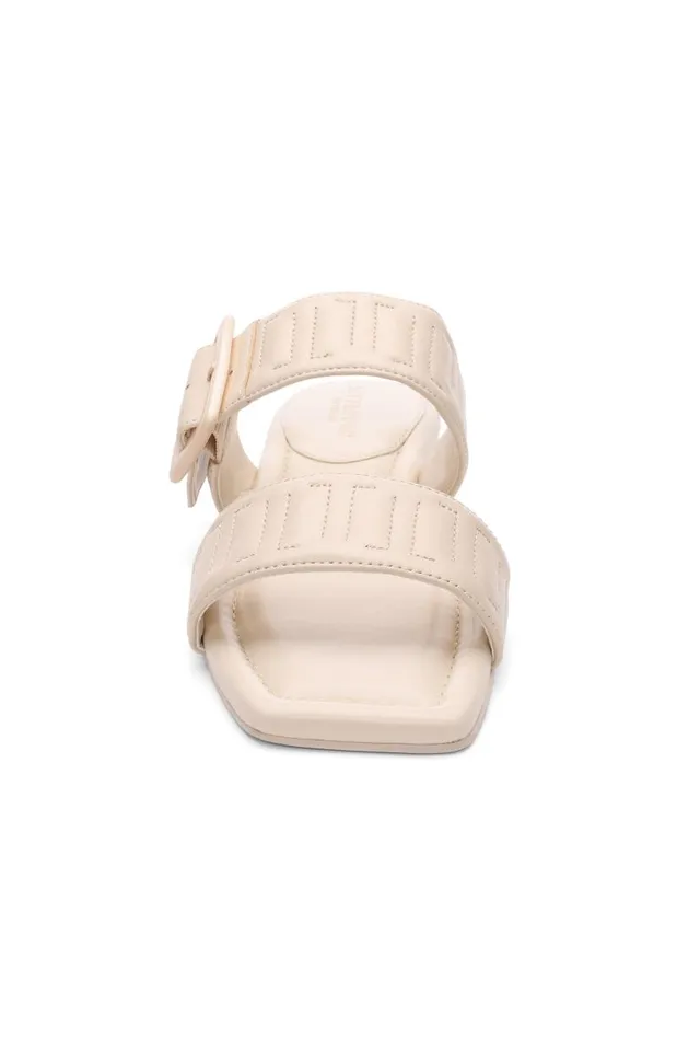 Liverpool Los Angeles Sandals DOWNTOWN LOGO STITCH SANDAL Ecru 8211 Womens