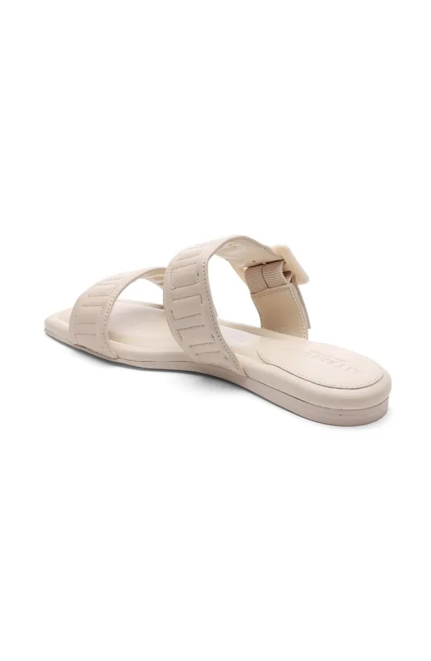 Liverpool Los Angeles Sandals DOWNTOWN LOGO STITCH SANDAL Ecru 8211 Womens