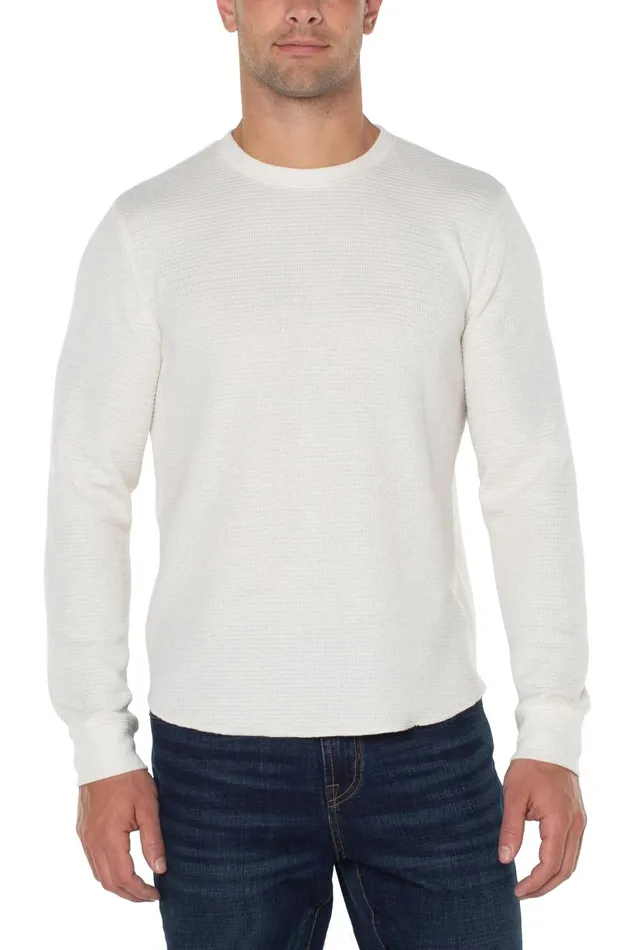 Liverpool Los Angeles Shirts LONG SLEEVE CREW NECK Cream 8211 Mens