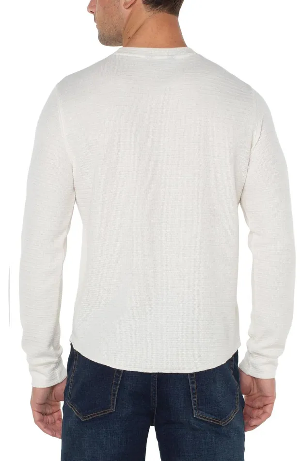 Liverpool Los Angeles Shirts LONG SLEEVE CREW NECK Cream 8211 Mens