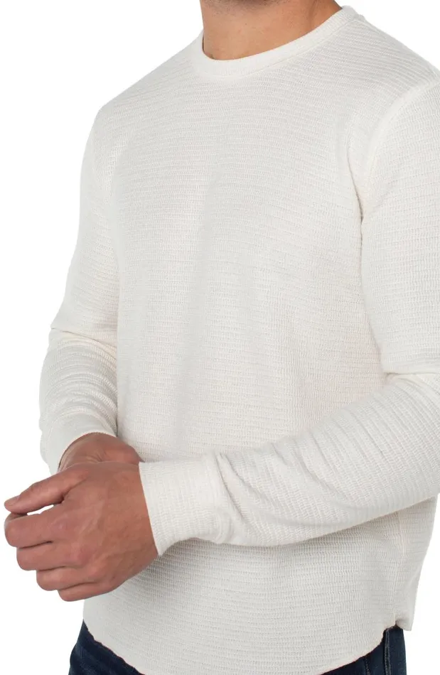 Liverpool Los Angeles Shirts LONG SLEEVE CREW NECK Cream 8211 Mens