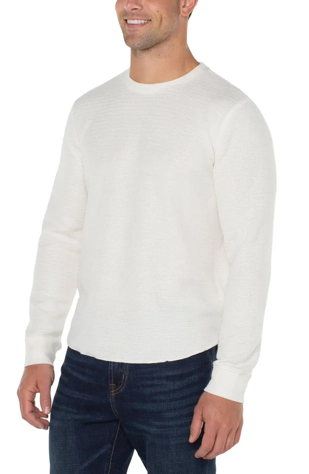 Liverpool Los Angeles Shirts LONG SLEEVE CREW NECK Cream 8211 Mens