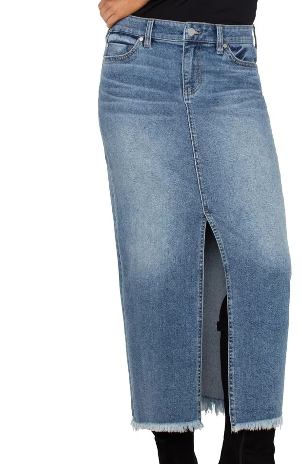 Liverpool Los Angeles Skirts 5POCKET FRONT SLIT MAXI SKIRT Tanglewood 8211 Womens
