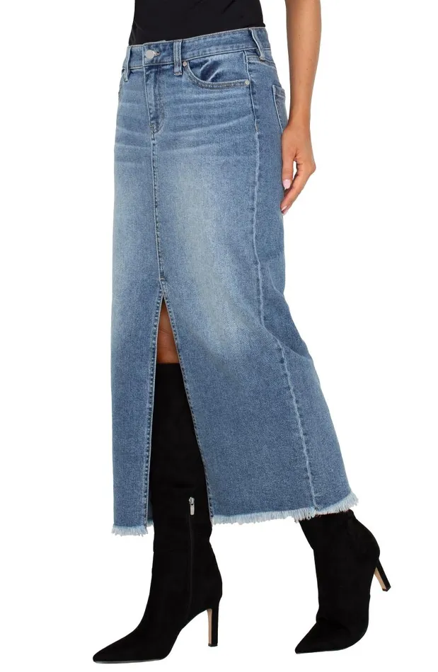 Liverpool Los Angeles Skirts 5POCKET FRONT SLIT MAXI SKIRT Tanglewood 8211 Womens