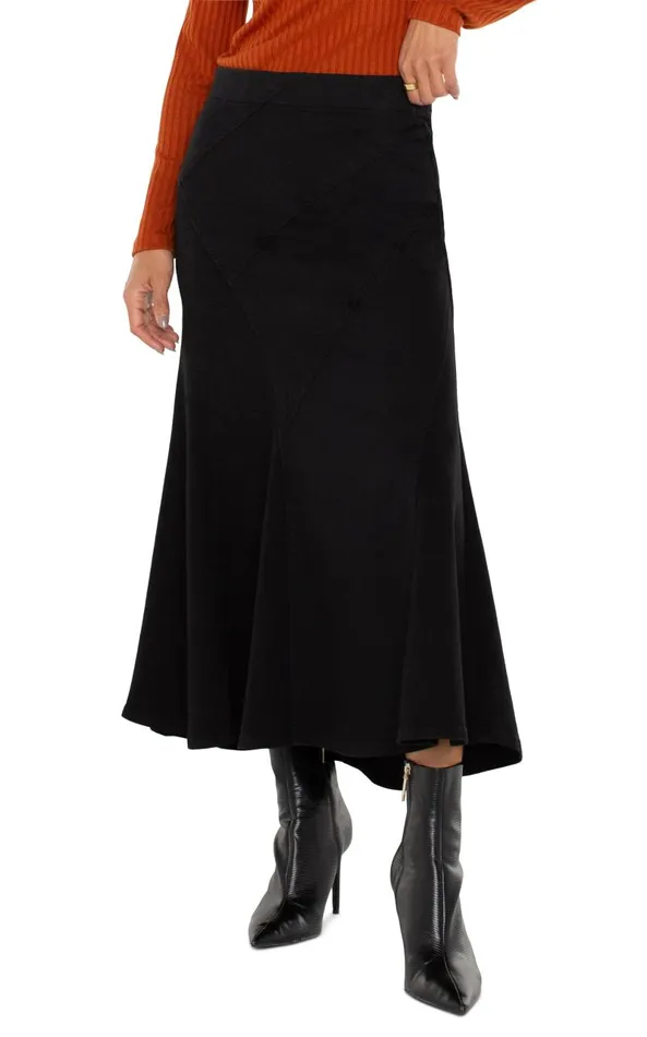 Liverpool Los Angeles Skirts PULL ON MERMAID MAXI SKIRT Black Rinse 8211 Womens