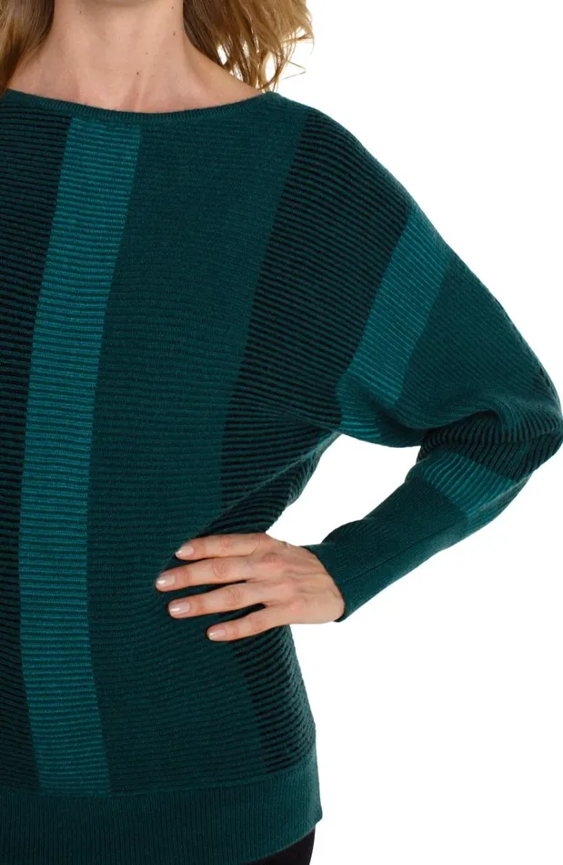 Liverpool Los Angeles Sweaters BOAT NECK DOLMAN SWEATER Malachite Multi 8211 Womens