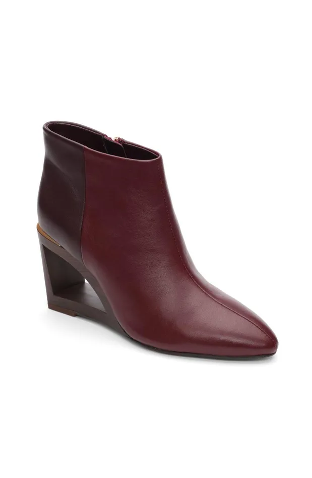 Liverpool Los Angeles Wedges and Espadrilles LAX BOOTIE WITH CHOP OUT WEDGE Bordeaux 8211 Womens