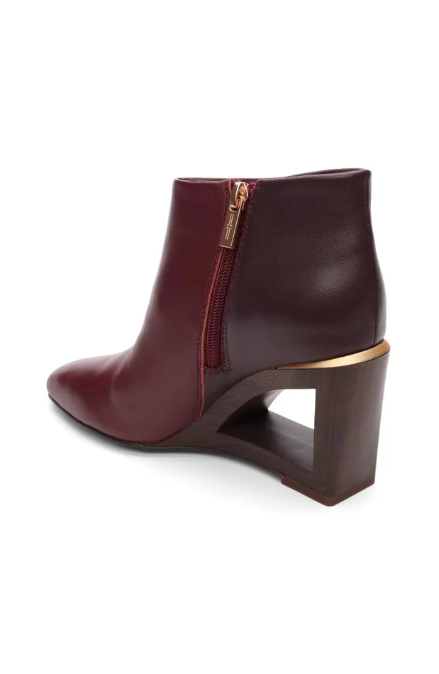 Liverpool Los Angeles Wedges and Espadrilles LAX BOOTIE WITH CHOP OUT WEDGE Bordeaux 8211 Womens