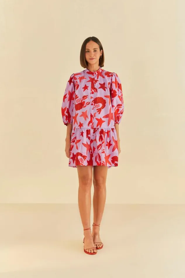 Lobster Sky Mini Dress Women FARM Rio Mini Dresses