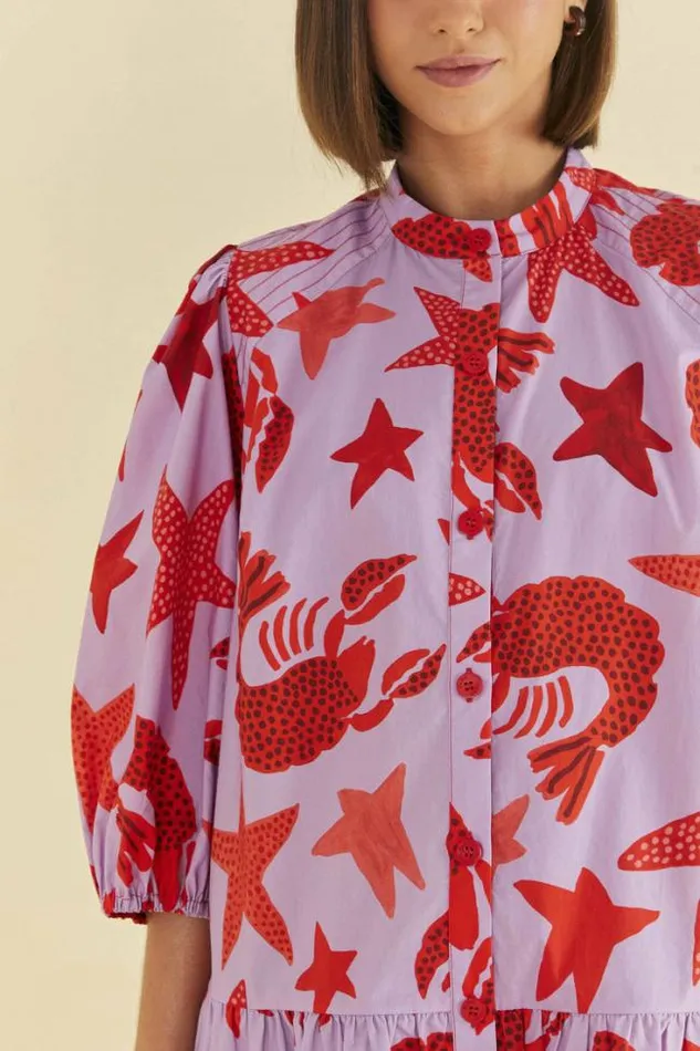 Lobster Sky Mini Dress Women FARM Rio Mini Dresses