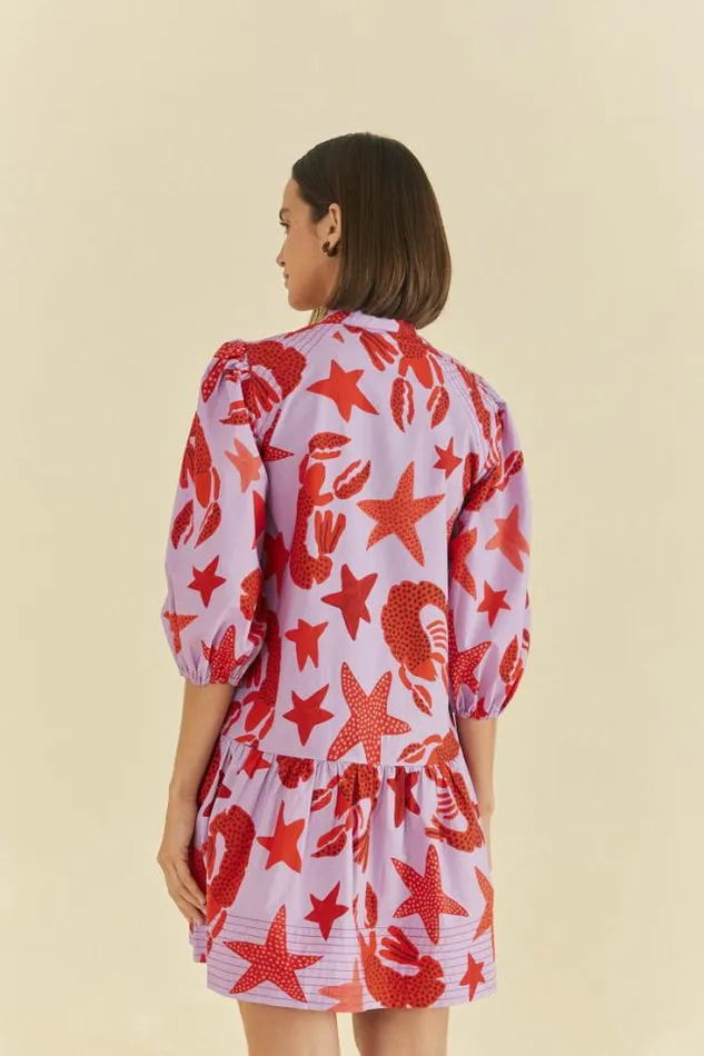 Lobster Sky Mini Dress Women FARM Rio Mini Dresses