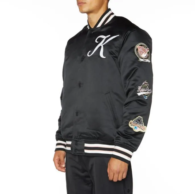 Logo Jasper Bomber Jacket 8211 Jet Black Jet Black Men Kappa Jackets